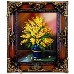  Obraz malowany Kwiaty w wazonie 60x70 cm