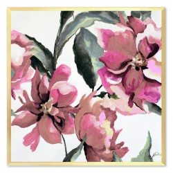  Obraz olejny ręcznie malowany Kwiaty 63x63cm