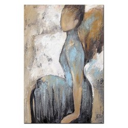  Obraz malowany Panna w błękicie 80x120cm