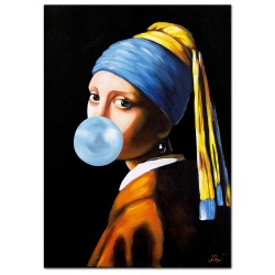  Obraz Jana Vermeera Dziewczyna z perłą malowany na płótnie 110x150cm