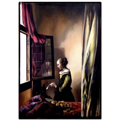  Obraz ręcznie malowany Jan Vermeer Dziewczyna czytająca list 110x150cm