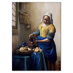  Obraz ręcznie malowany Jan Vermeer Mleczarka 110x150cm