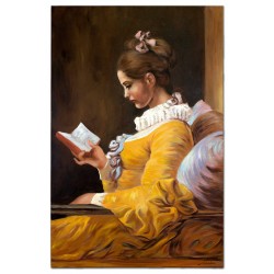  Obraz malowany Jean-Honore Fragonard Dziewczyna czytająca książkę 120x180cm