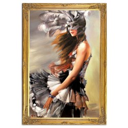  Obraz olejny ręcznie malowany 94x134cm Taniec w rytmie flamenco