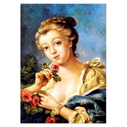  Obraz malowany Francois Boucher Młoda kobieta 50x70cm