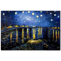  Obraz Vincenta van Gogha Gwiaździsta noc nad Rodanem kopia 120x180cm