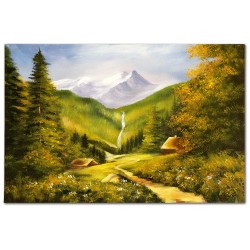  Obraz olejny ręcznie malowany 60x90cm Krajobraz