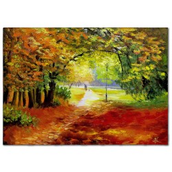  Obraz olejny ręcznie malowany 50x70cm Krajobraz lasu