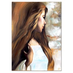  Obraz olejny ręcznie malowany 110x150cm Portret kobiety