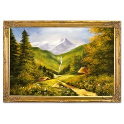  Obraz olejny ręcznie malowany 94x134cm Krajobraz