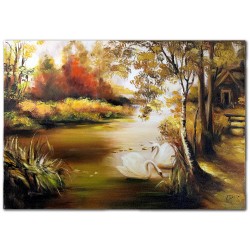  Obraz olejny ręcznie malowany 80x120cm Krajobraz