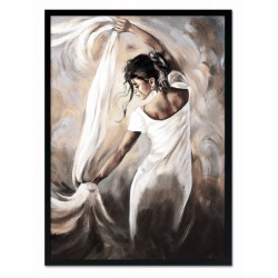  Obraz olejny ręcznie malowany Kobieta 53x73cm