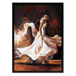  Obraz olejny ręcznie malowany Para Zakochanych w tańcu 53x73cm