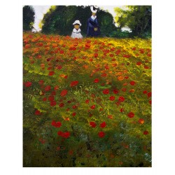  Obraz olejny ręcznie malowany Claude Monet Pole maków kopia 50x70cm