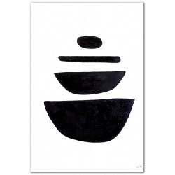  Obraz olejny ręcznie malowany czarno biały 60x90cm