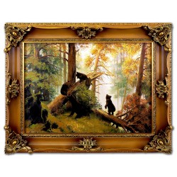  Poranek w sosnowym lesie Iwana Szyszkin obraz ręcznie malowany na płótnie 75x95cm