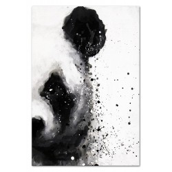  Obraz olejny ręcznie malowany 90x120cm Panda na białym tle