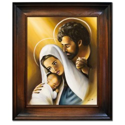  Obraz Świętej Rodziny na ślub 66x76 cm malowany na płótnie olejny