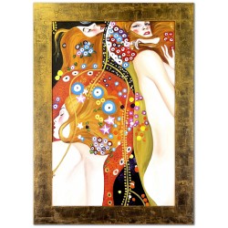  Obraz olejny ręcznie malowany Gustav Klimt Węże wodne kopia 78x108cm
