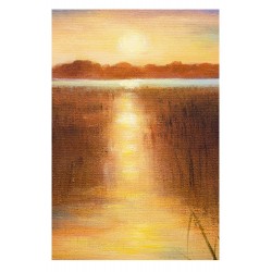  Obraz olejny ręcznie malowany 62x82cm Monsted Zachód Słońca Nad Duńskim Fiordem kopia