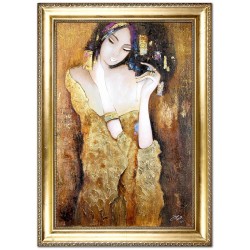  Obraz olejny ręcznie malowany 75x105cm Złota Kobieta
