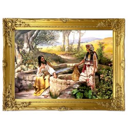 Obraz olejny ręcznie malowany 64x84 cm Jezus Chrystus i Samarytanka Henryk Siemiradzki