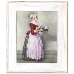  Obraz olejny ręcznie malowany Jean Etienne Liotard Dziewczyna z czekoladą kopia