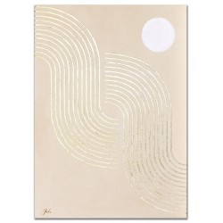  Obraz ręcznie malowany z drobinkami płatków złota 50x70cm