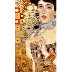  Obraz ręcznie malowany z elementami płatków złota 70x70cm Gustav Klimt Adele Bloch-Bauer I