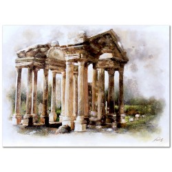  Obraz olejny ręcznie malowany na płótnie 60x90cm Rzymskie ruiny