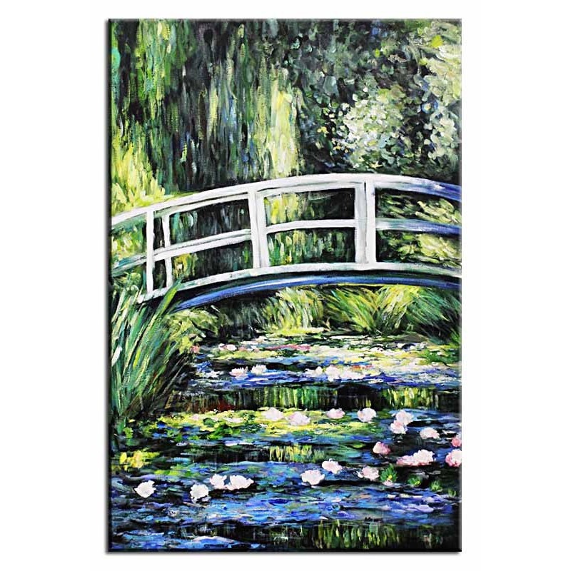  Obraz olejny ręcznie malowany Japoński mostek II kopia 60x90cm