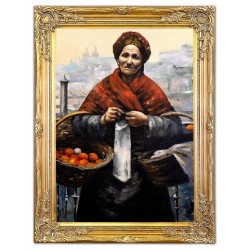 Obraz olejny ręcznie malowany Aleksander Gierymski Żydówka z pomarańczami 64x84cm