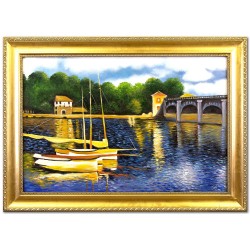  Obraz olejny ręcznie malowany Claude Monet Most w Argenteuil kopia 75x105cm