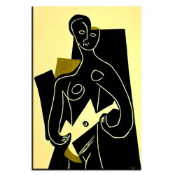  Obraz olejny ręcznie malowany na płótnie 60x90cm Pablo Picasso Kobieta z gitarą kopia
