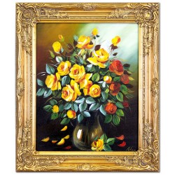  Obraz olejny ręcznie malowany Kwiaty 53x63cm