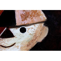  Obraz olejny ręcznie malowany na płótnie 90x60cm Tadeusz Makowski Dzieci z trąbą kopia