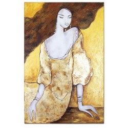 Obraz olejny ręcznie malowany 60x90cm Złota Kobieta