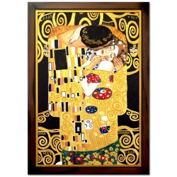  Obraz olejny ręcznie malowany Gustav Klimt Pocałunek kopia 78x108cm