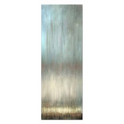  Obraz olejny ręcznie malowany 50x150cm Błękitny deszcz