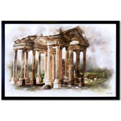  Obraz olejny ręcznie malowany na płótnie 63x93cm Rzymskie ruiny