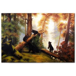  Poranek w sosnowym lesie Iwana Szyszkina obraz ręcznie malowany na płótnie 60x90 cm