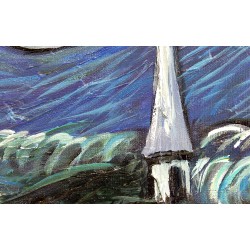  Obraz olejny ręcznie malowany Vincent van Gogh Gwiaździsta noc 75x105cm