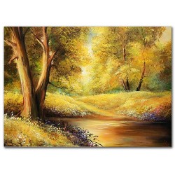  Obraz ręcznie malowany Dróżka przez las 110x150cm