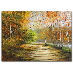  Obraz ręcznie malowany Leśna dróżka 50x70cm