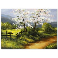  Obraz ręcznie malowany Kwitnący zagajnik 50x70cm