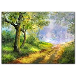  Obraz ręcznie malowany Droga przez las 50x70cm