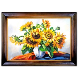  Obraz olejny ręcznie malowany Kwiaty 76x106cm