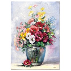  Obraz malowany Kwiaty w wazonie 50x70cm