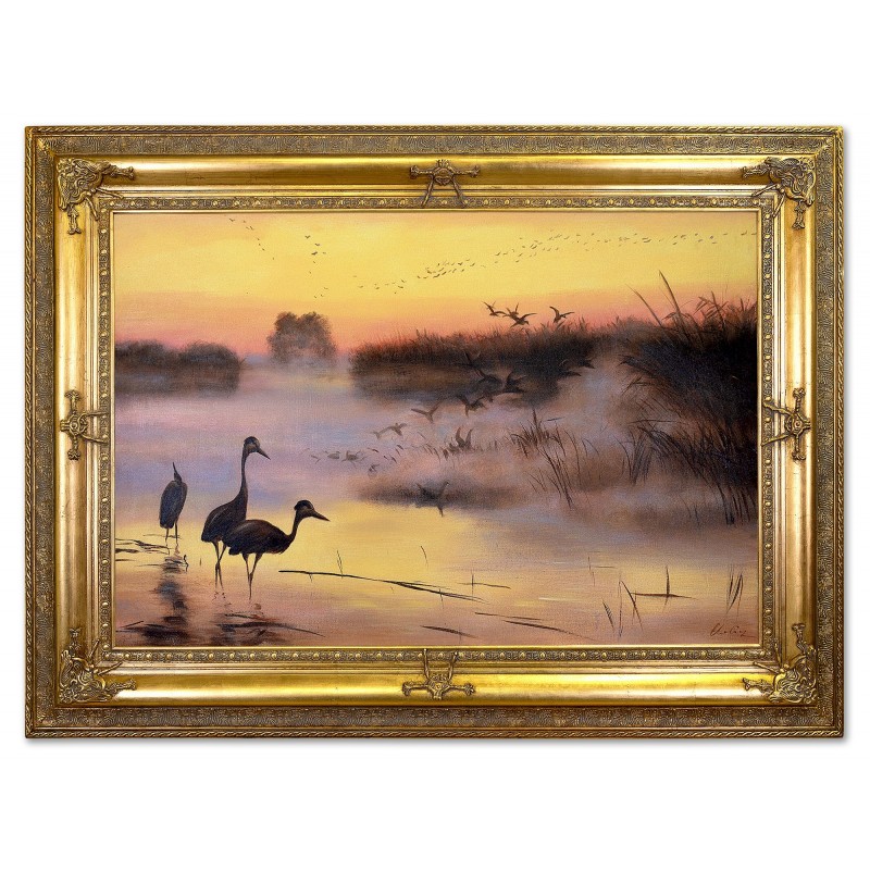  Obraz malowany Józef Chełmoński Świt Królestwo Ptaków 111x151cm