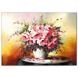  Obraz malowany Polne kwiaty w wazonie 110x150cm